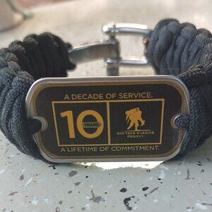 Survival Straps Wounded Warrior 10 Year Anniversary Paracord Bracelet.